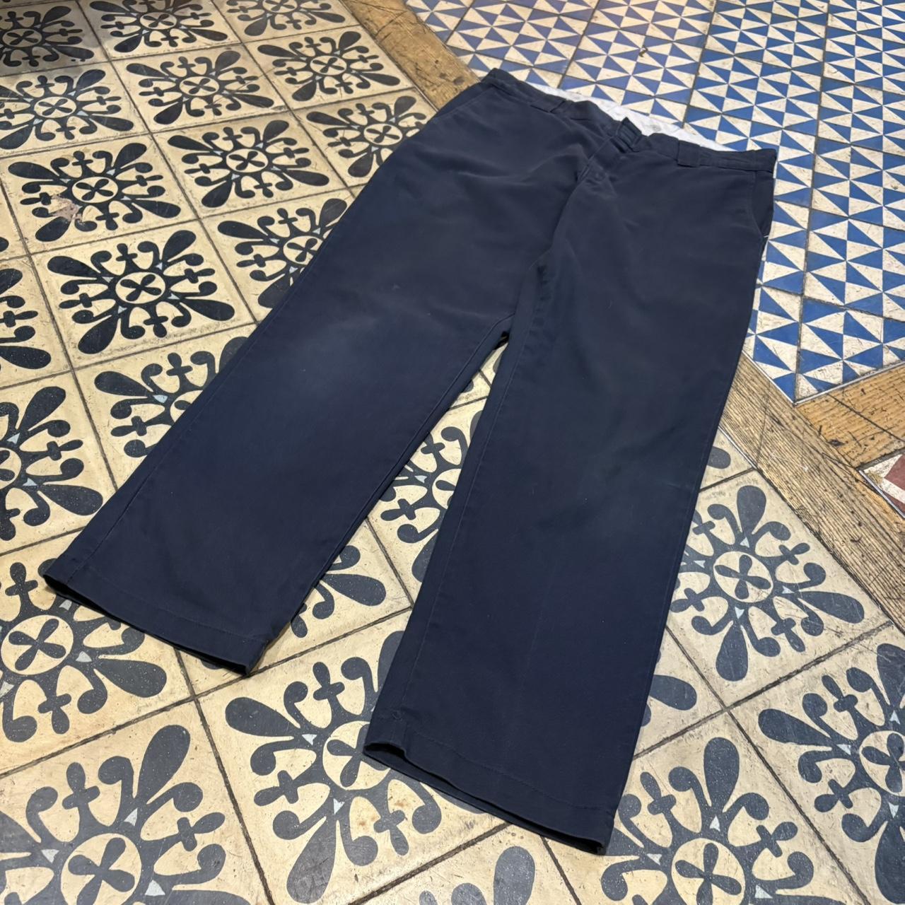 0125D15F-P - Vintage retro essential Navy Dickies Trousers pants casual workwear #skater #utility #workwear #carpenter #dickies