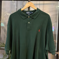 BR2306BP-P - Vintage Retro Ralph Lauren Dark Green Polo Shirt Short Sleeve collared button up top  #Y2K #preppy #chiefkeef #oldmoney #ralphlauren