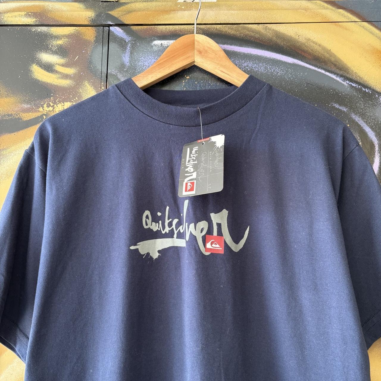 Vintage Quiksilver T shirt Men’s Small Graffiti Logo Spell Out Graphic Print Skate Surf Deadstock Brand New with Tags Tee Top 90s Y2K 00s