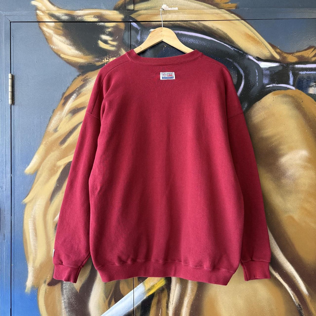 Vintage San Francisco 49ers Sweatshirt Mens Large Burgundy NFL Pullover Jumper Top 90s Y2K 00s