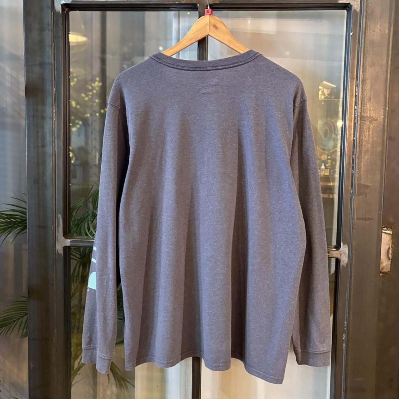 TEE516F - Vintage Retro Essential Blue Carhartt Longsleeve arm Graphic Print Top Tee T-shirt #skater #workwear  #carhartt #y2k #longsleeve