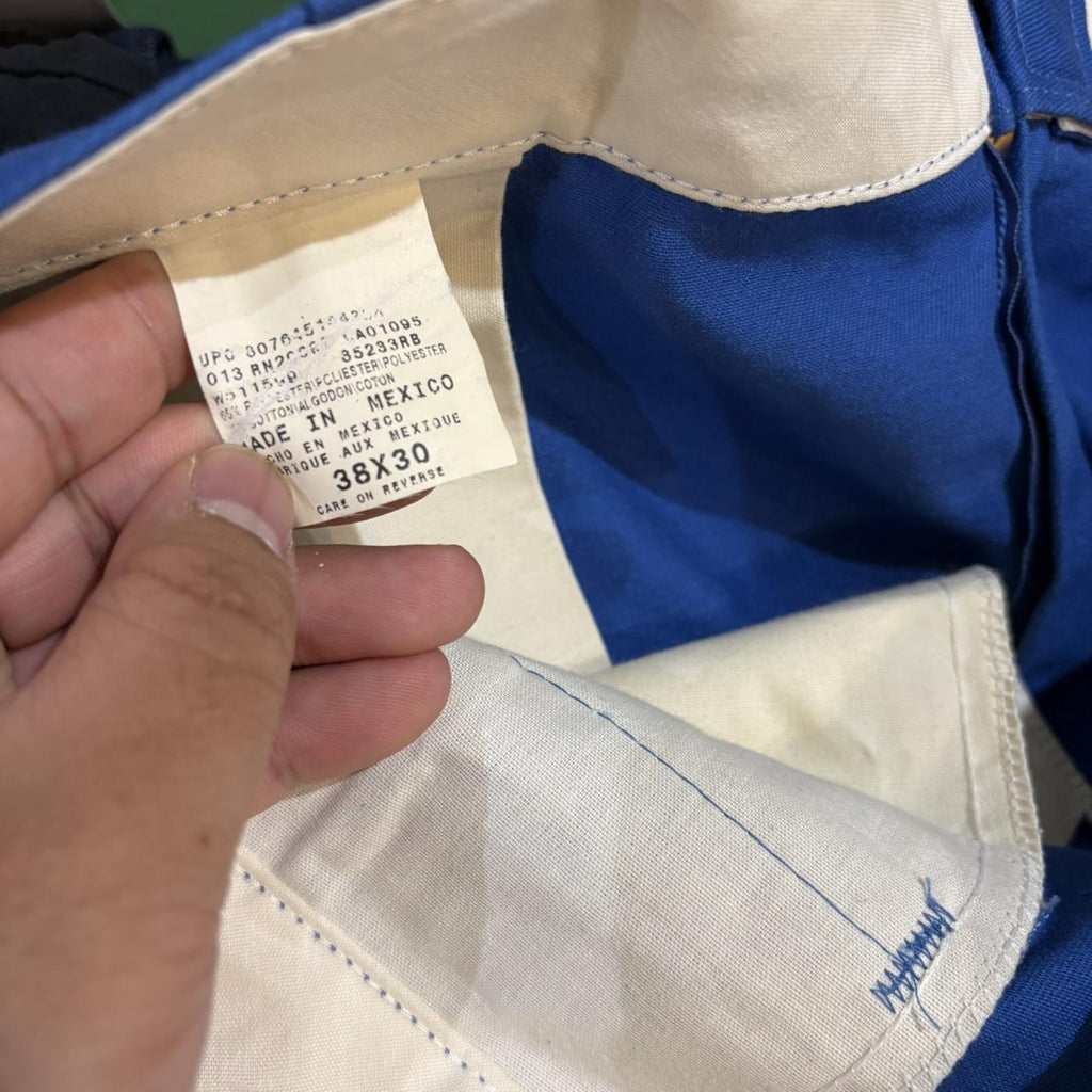 B0425A38BR - Vintage retro essential Blue Dickies Straight Leg Double Knee Trousers pants casual workwear #skater #utility #workwear #doubleknee #dickies