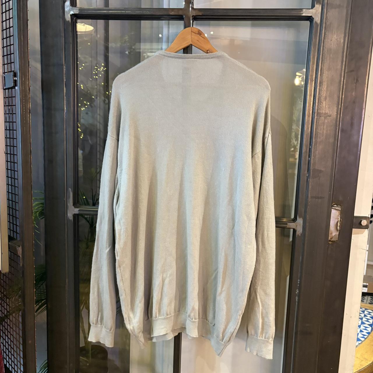 SWT586F1 - Vintage Retro Essential Mint Lacoste plain golf grandpa wool sweatshirt crewneck knit Jumper #oldmoney #knitjumper #smartcasual #preppy #lacoste