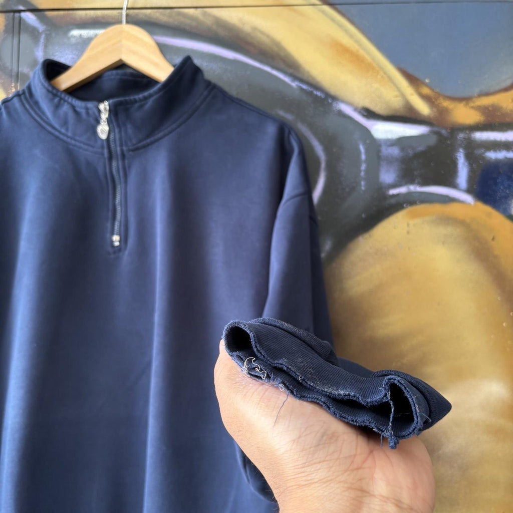 Vintage Nike Golf Sweatshirt Mens XL Navy 1/4 Zip Embroidered Patch Logo Pullover Jumper Top 90s Y2K 00s