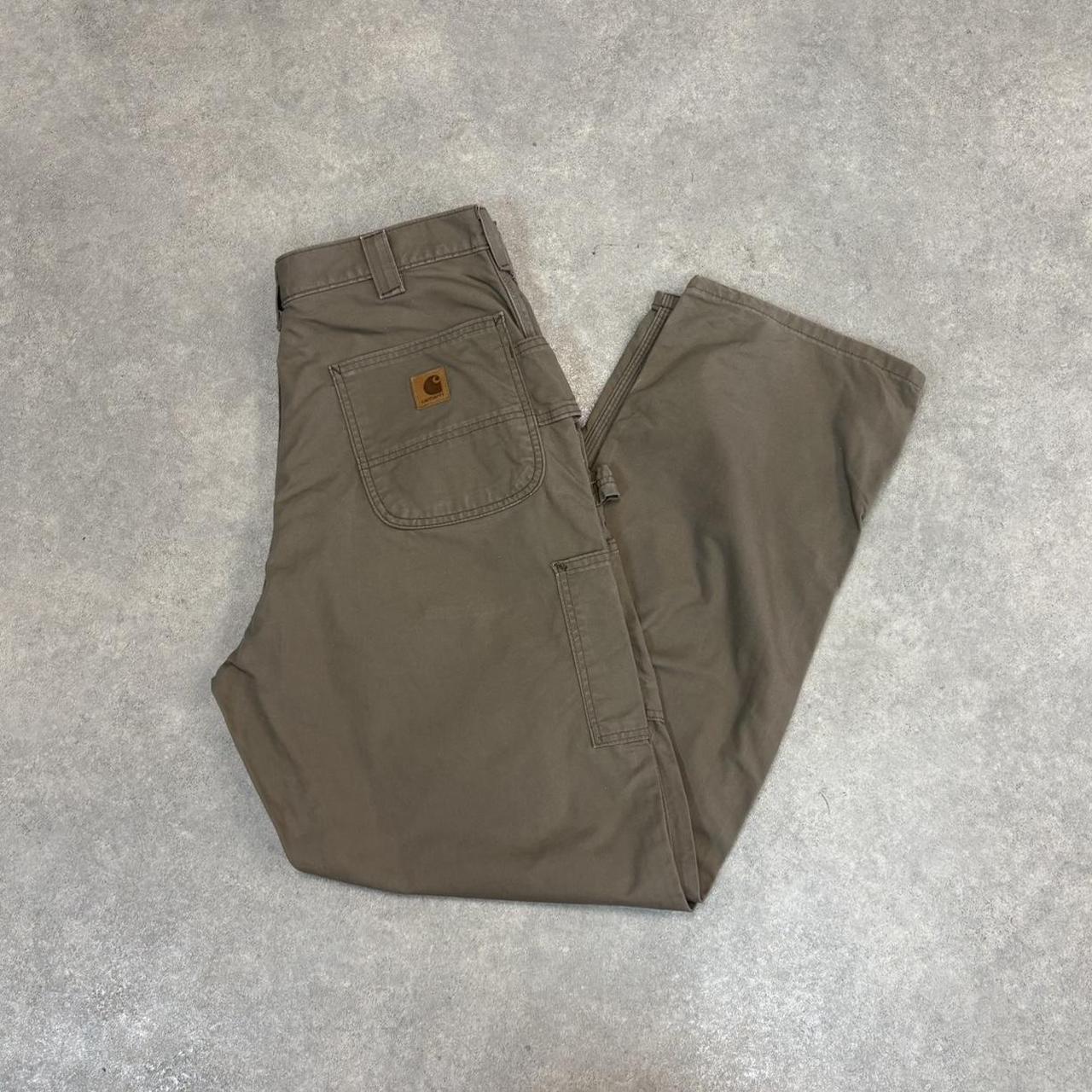 Vintage Carhartt Jeans Mens 35x32 Brown Carpenter Pants Trousers Straight Leg Skate Workwear Y2K 90s