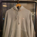 SWT357P - Vintage Retro Essential Champion Light Grey sweatshirt hoodie with  iconic embroidered chest logo #hoodie #casual #y2k #champion #reverseweave
