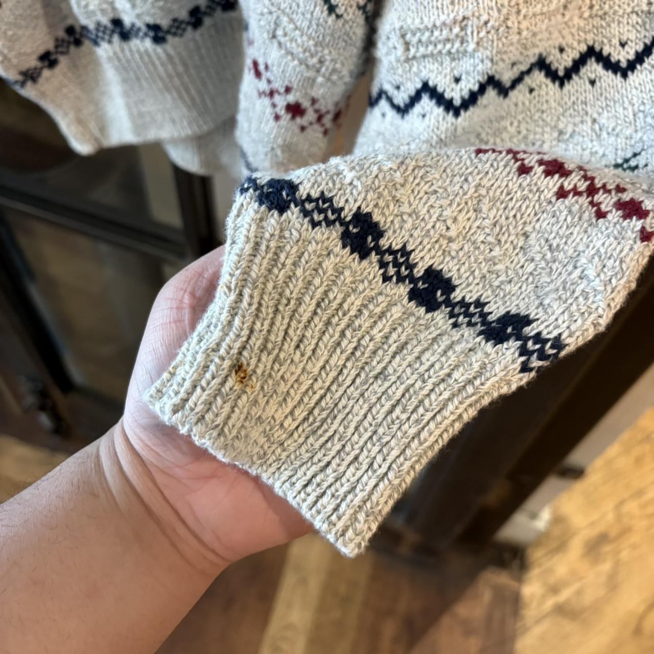 0225C84BR - Vintage Retro Essential Cream patterned argyle golf grandpa cosby sweatshirt crewneck knit Jumper #coogistyle #knitjumper #90s #grandad #knitted