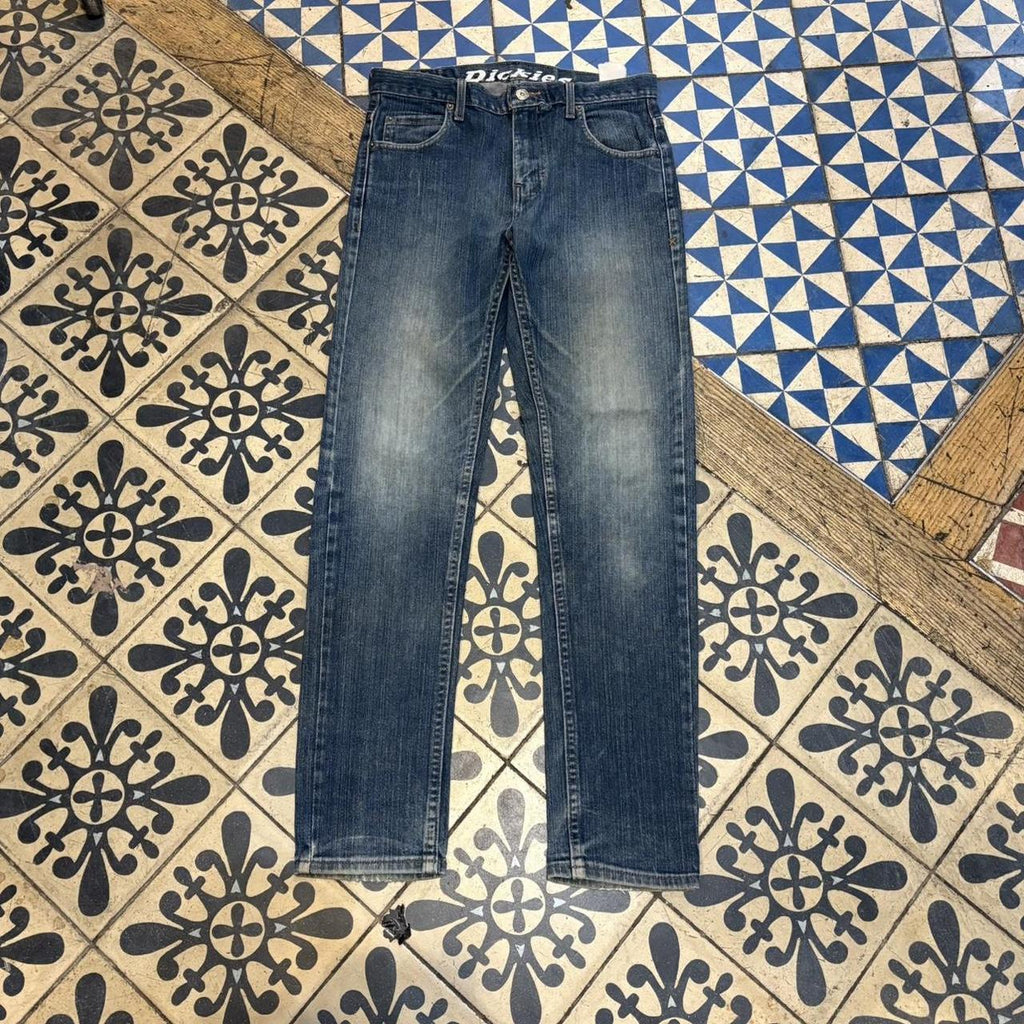 TRW431F - Vintage retro essential Dickies Blue Wash Slim Fit Denim Jeans Trousers pants #denim #skater #dickies #y2k #workwear