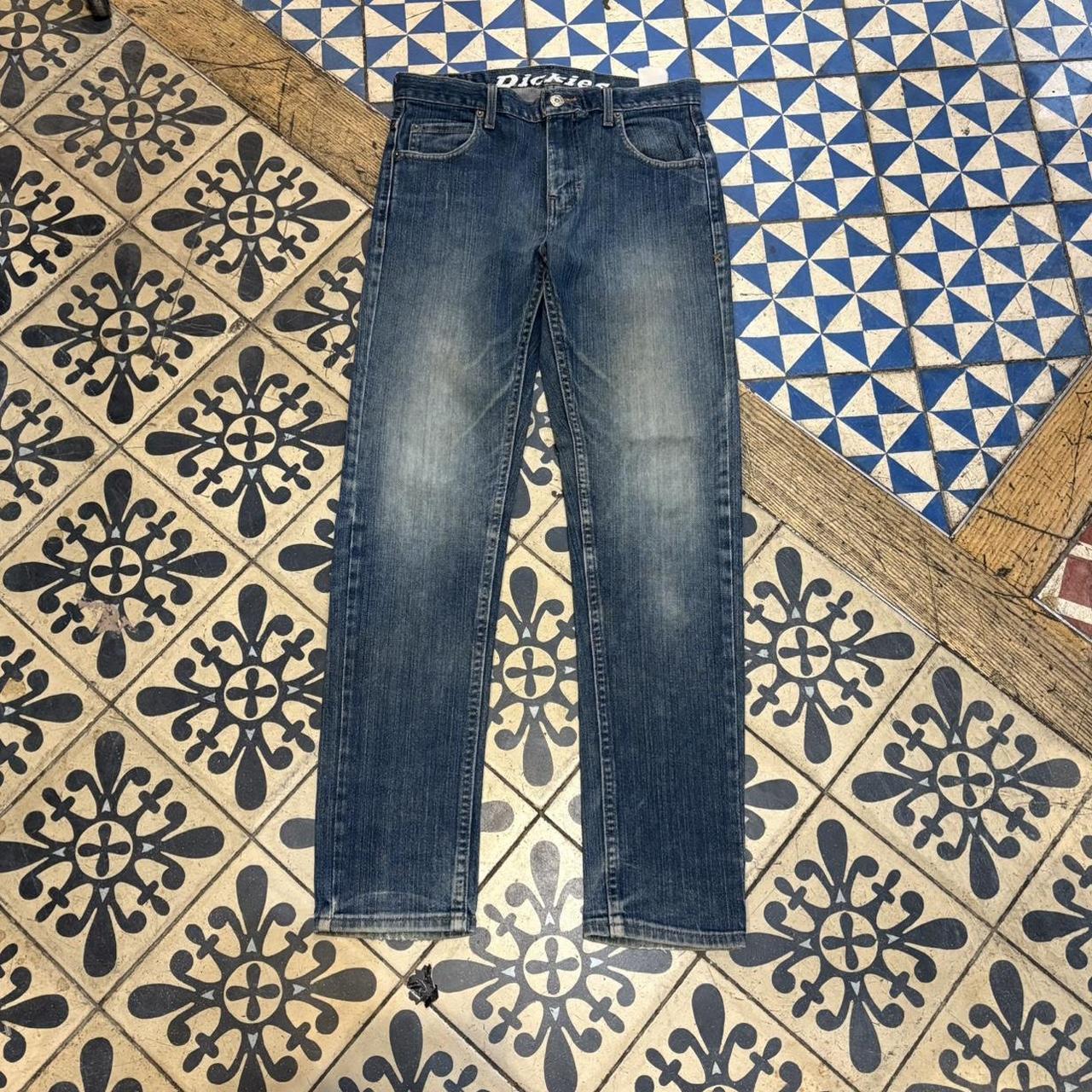 TRW431F - Vintage retro essential Dickies Blue Wash Slim Fit Denim Jeans Trousers pants #denim #skater #dickies #y2k #workwear