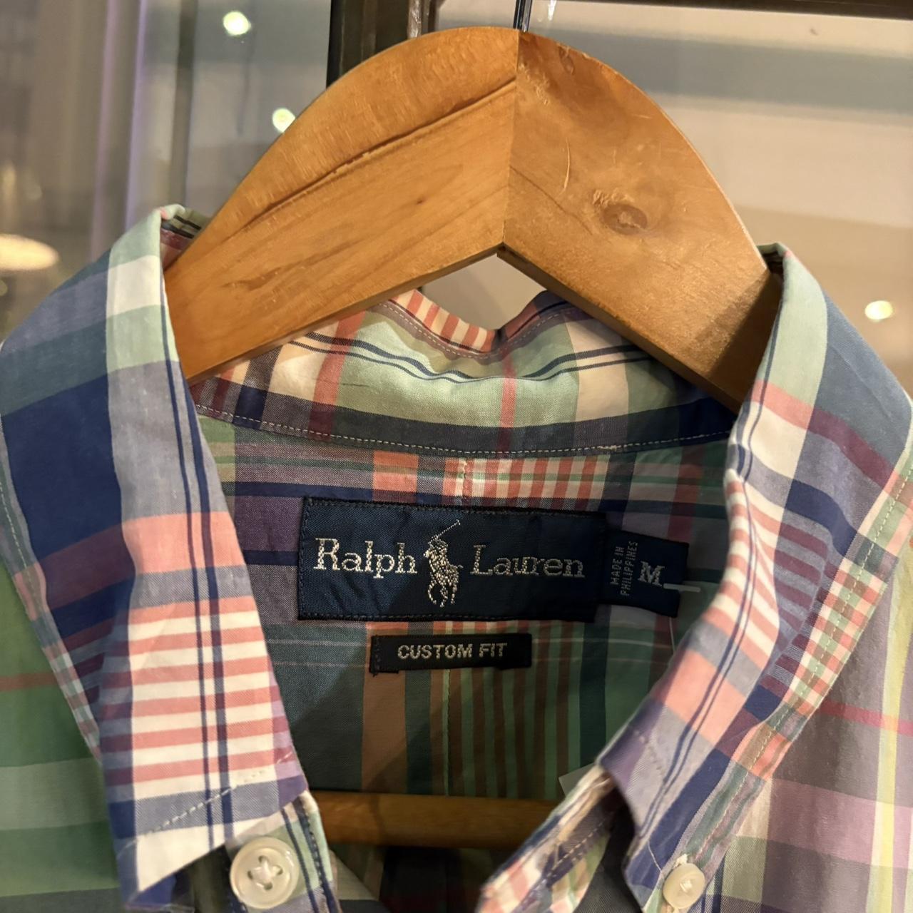 RLS120-P - Vintage Ralph Lauren Turquiose Blue Check Longsleeve shirt collared button up top #Y2K #preppy #chiefkeef #smartcasual #oldmoney