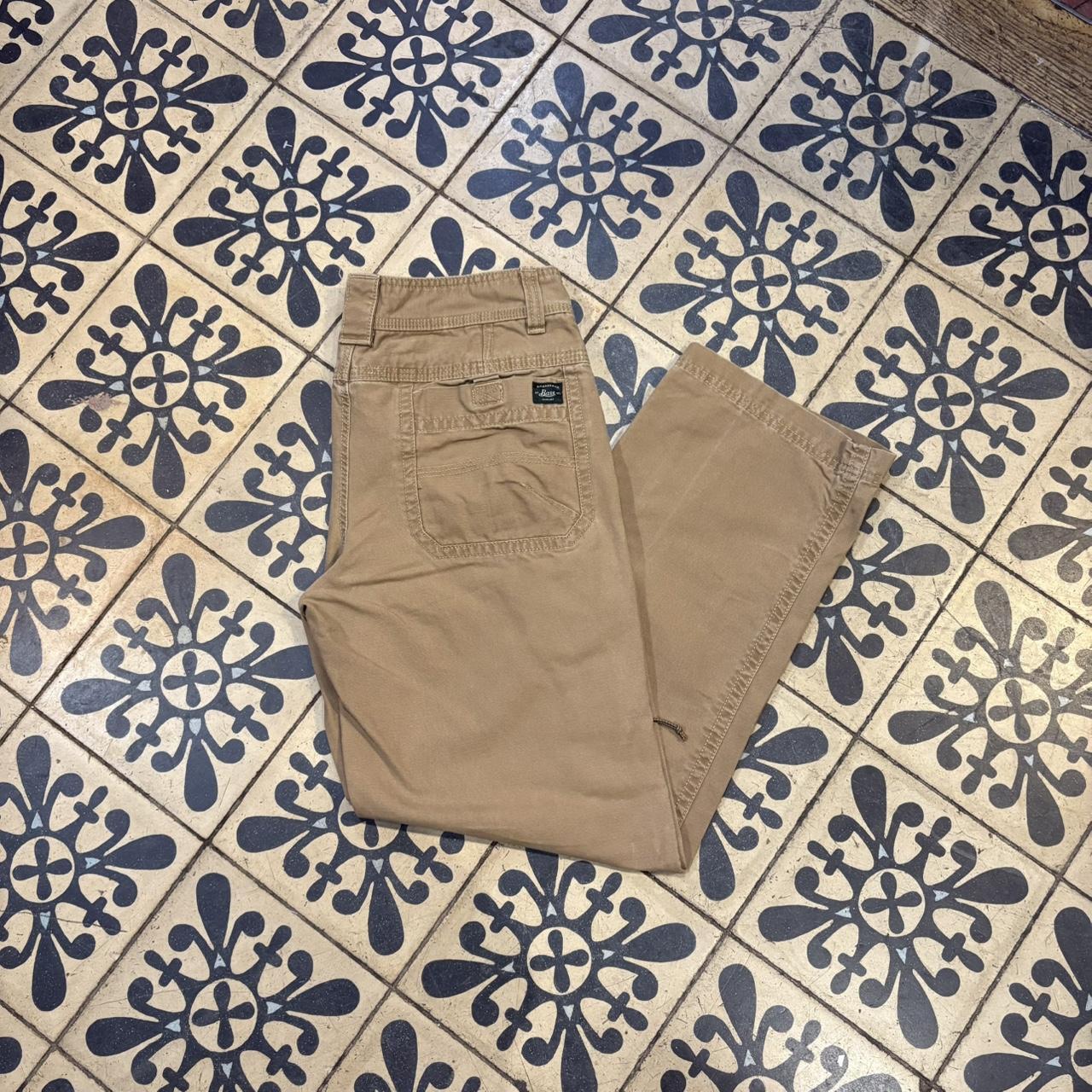 TRW364P - Vintage retro essential Brown G.H. Bass carpenter straight leg Trousers pants casual workwear skate #workwear #wideleg #carpenter #ghbass