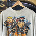 1990s Flintstones Biker AOP Graphic Tee breakthrough graphic cartoon film tv