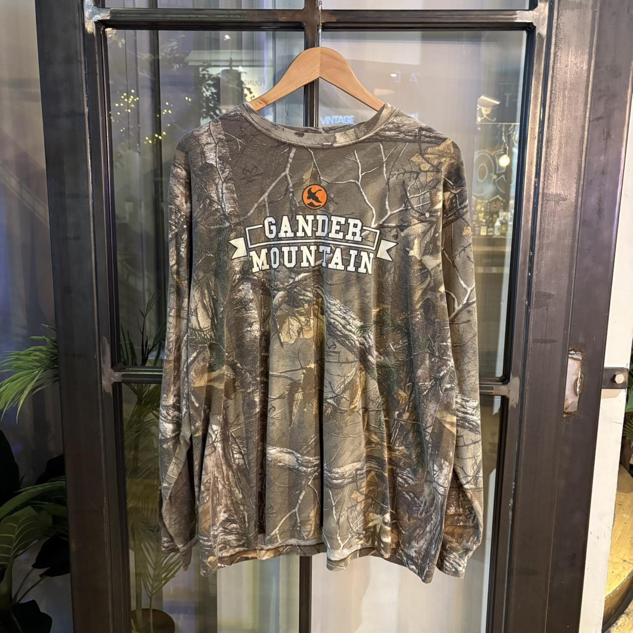 RTT225 - Vintage Retro essential RealTree Camouflage Khaki Green Brown Field Hunting graphic print Longsleeve Top T-Shirt Tee #camo #realtree #hunting #utility