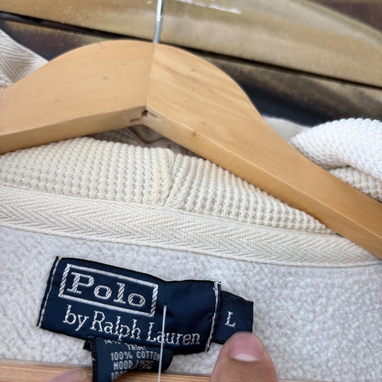 Vintage Polo Ralph Lauren Hoodie Mens Large Grey Full Zip Sweatshirt  Jumper Preppy Old Money Top 90s Y2K 00s