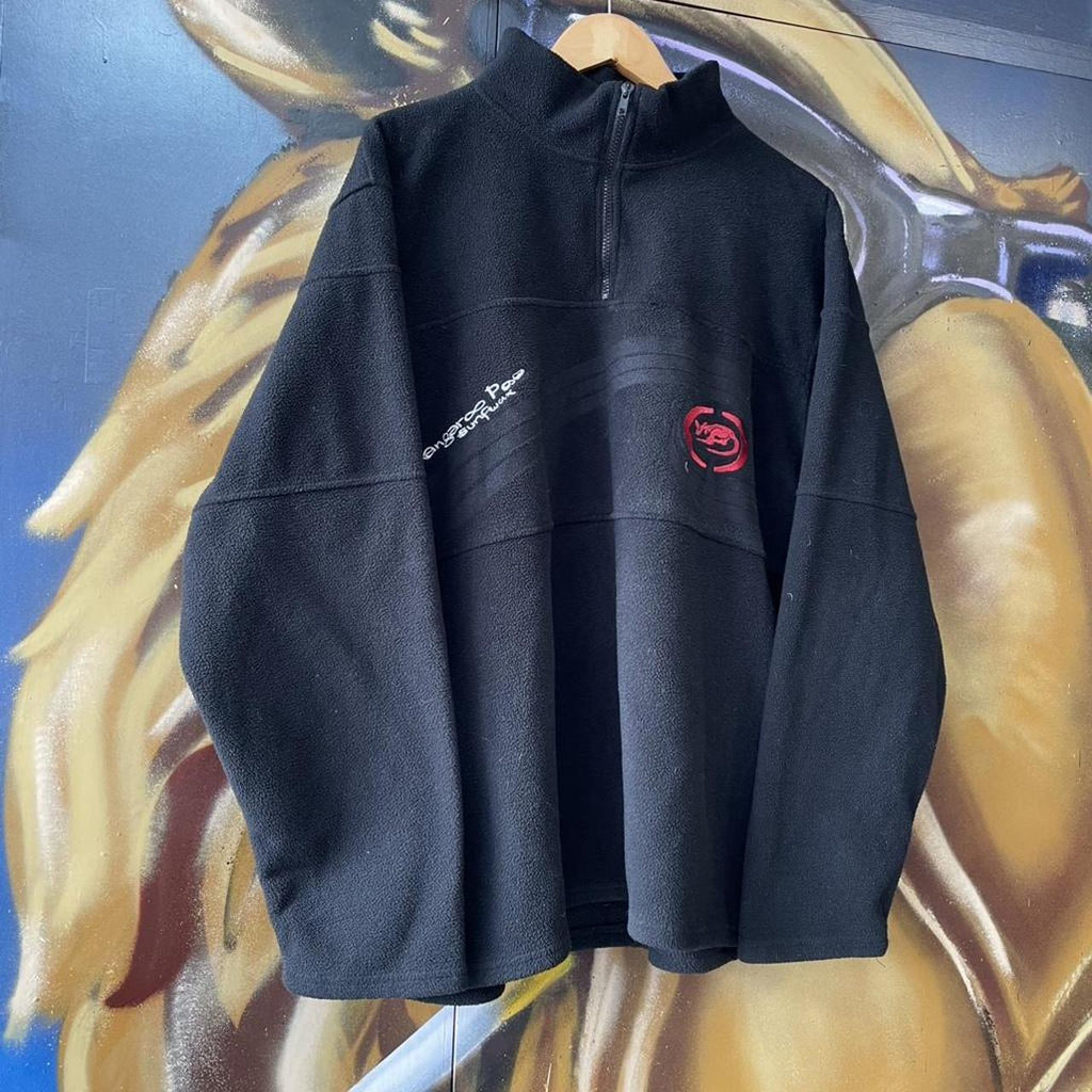 Y2K Kangaroo Poo Quarter Zip Fleece Sweatshirt