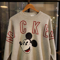 SWT245 - Vintage Retro Essential adult Mickey Mouse sweatshirt jumper crewneck with big Cartoon graphic spellout 90s y2k