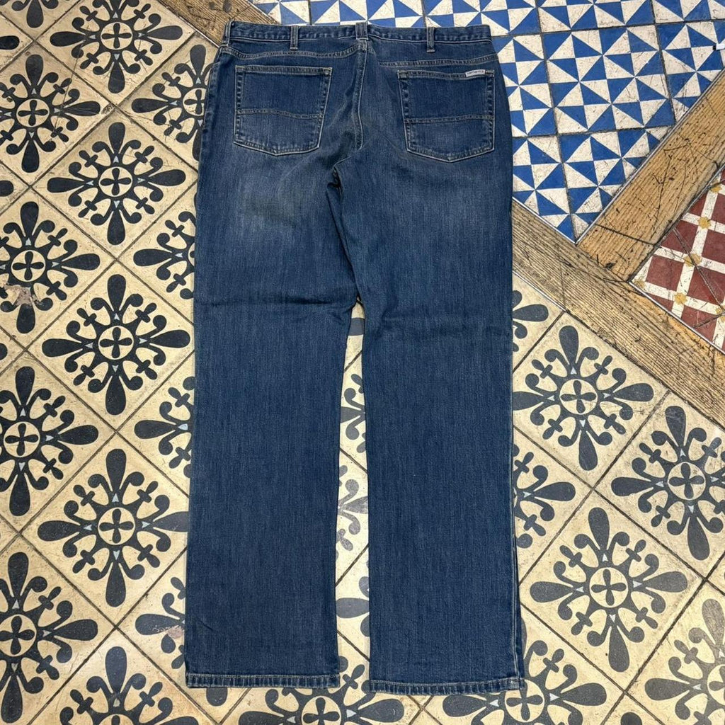 CP4703D-F - Vintage retro essential Carhartt Straight Leg Blue Wash Denim Jeans Trousers pants #denim #carhartt #straightleg #jeans #skater