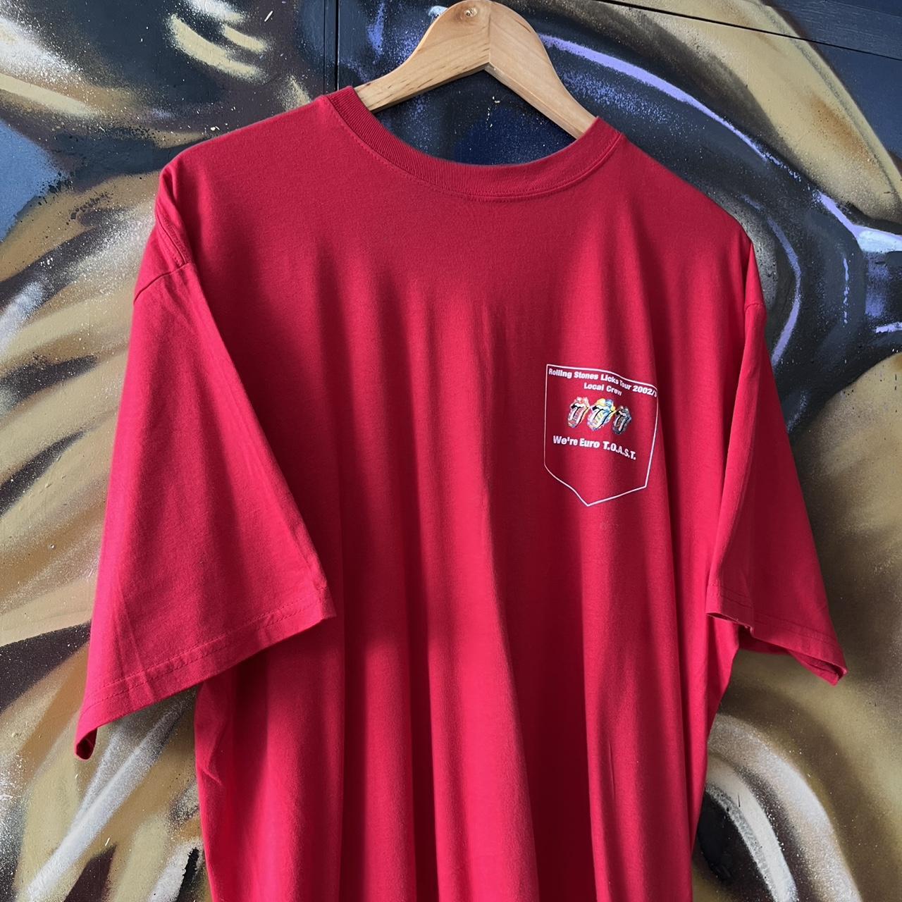 2002 Rolling Stones Licks Tour band music Local Crew  Tee