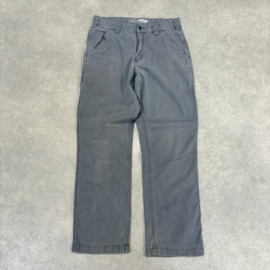 BR2701ED-U - Vintage retro essential  Carhartt Grey carpenter Trousers pants casual workwear #skater #utility #workwear #carpenter #carhartt