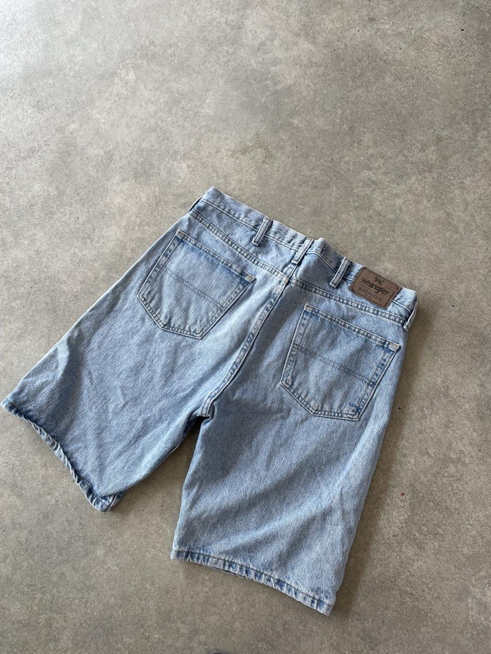 Wrangler Light Wash Blue Denim Jorts Shorts