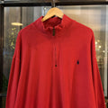 SWT653F - Vintage Ralph Lauren Red Quarter Zip up sweatshirt jumper fleece top #Y2K #preppy #chiefkeef #smartcasual #oldmoney