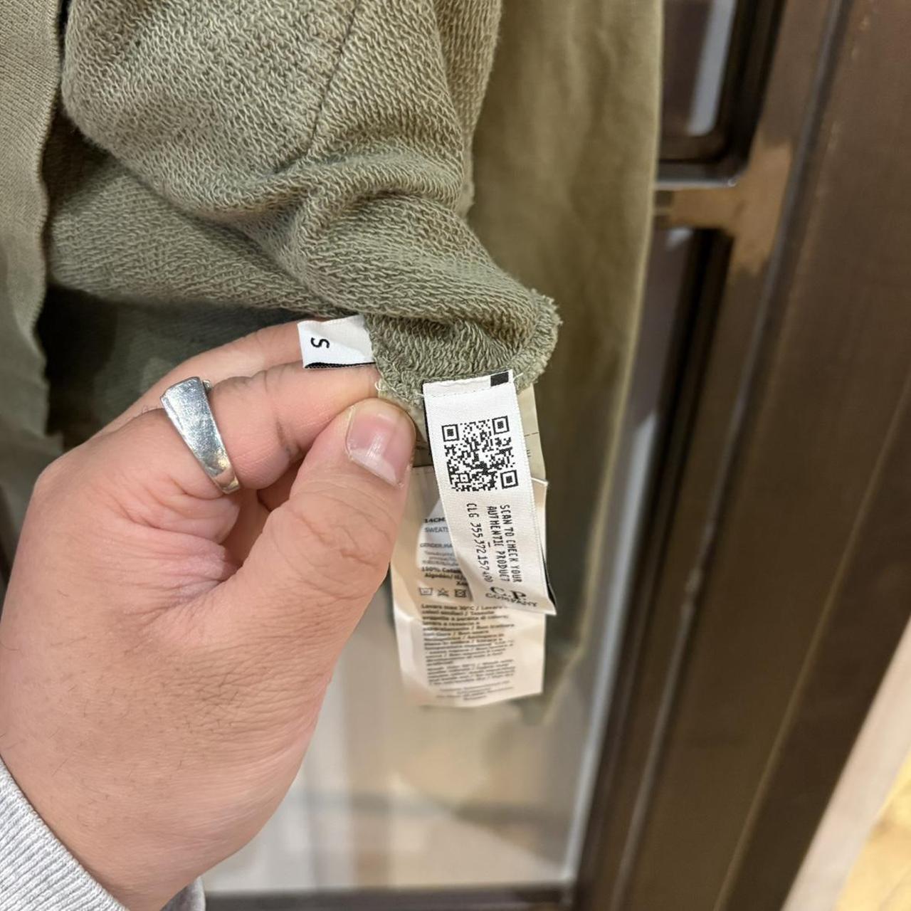 MES1812BH-F - Vintage Retro Essential Sage Green C.P. Company Sweatshirt Hoodie with embroidered centre logo #blokecore #designer #italian #cpcompany #y2k