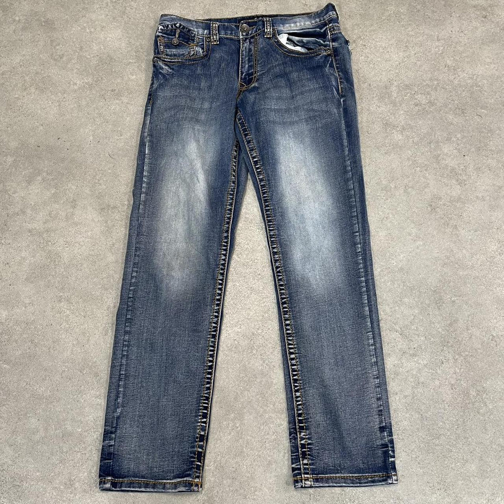 True Luck Y2K Hiphop Denim Contrast Stitch Jeans