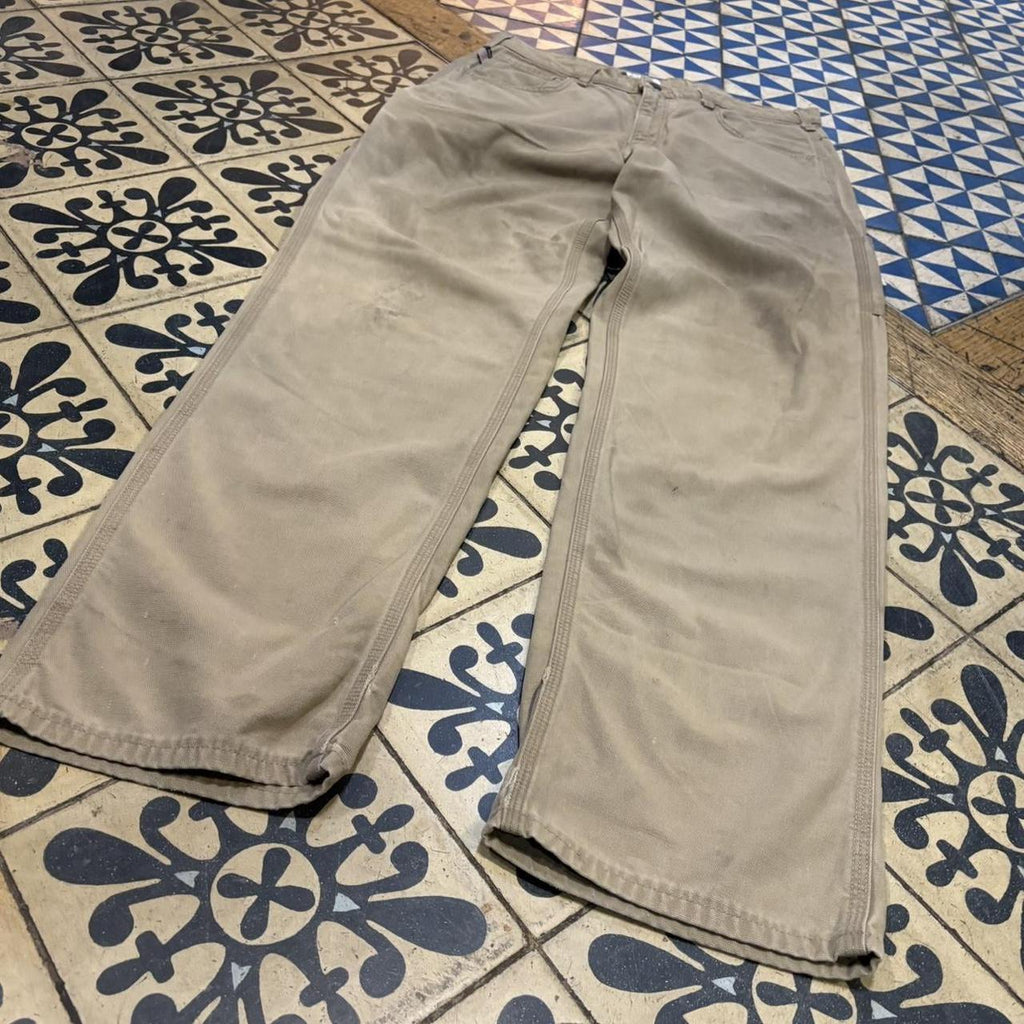 BR2401AD-F - Vintage retro essential  Beige Carhartt carpenter Trousers pants casual workwear #skater #utility #workwear #carpenter #carhartt