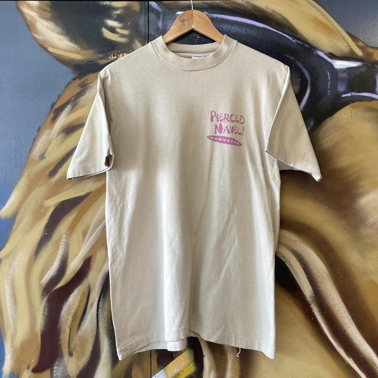 Vintage DeKuyper Promo T Shirt Mens Large Beige Tee Single Stitch Alcohol Beer Graphic Print 90s Y2K