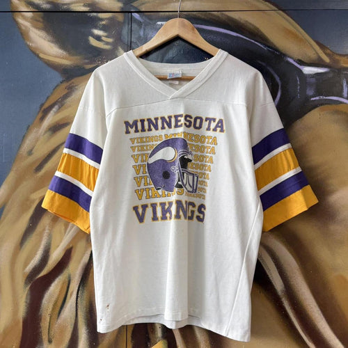 ADN0101BB-U - Vintage Retro Essential NFL Minnesota Vikings American FootballPrint Jersey Tee top #sportswear #nfl #jersey #vikings #minnesota