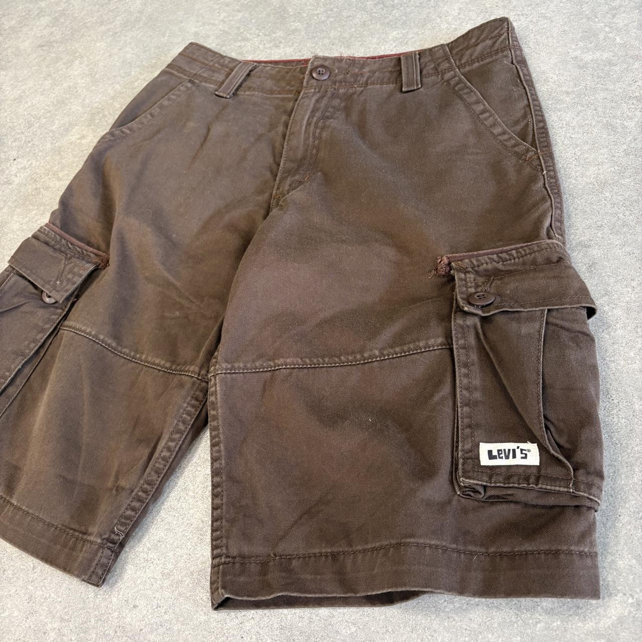 Vintage Levi’s Jorts Mens 30” Brown Cargo Shorts Multi Pockets Baggy Wide Leg Skate Surf Hip Hop 00s Y2K