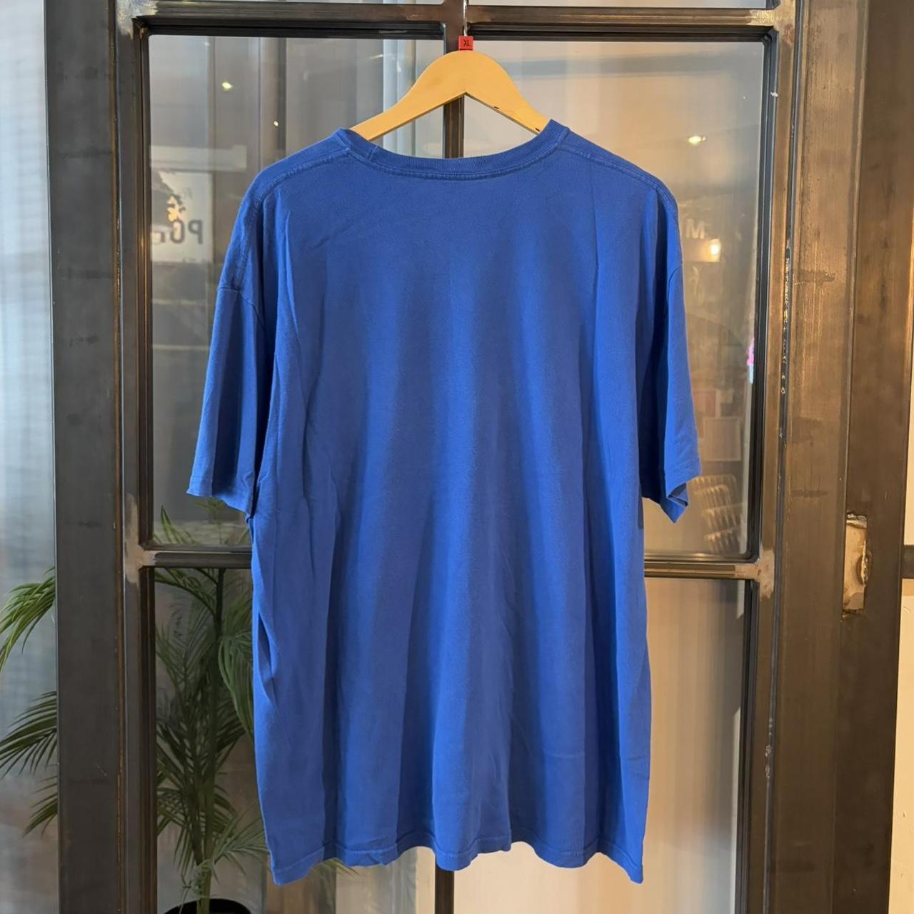 BR2409L-P - Vintage Retro Essential Blue Ecko Unltd. Spell out and Rhino Logo Graphic Print Top Tee T-shirt #90s #graphic #top #essential #ecko