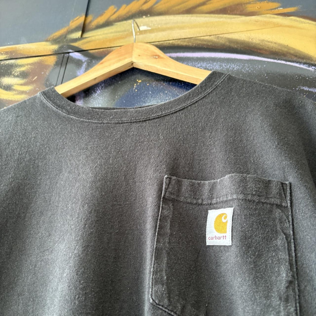Vintage Carhartt  T shirt Mens Medium Black Loose Fit Heavyweight Workwear Durable Skate Tee Top 90s Y2K 00s