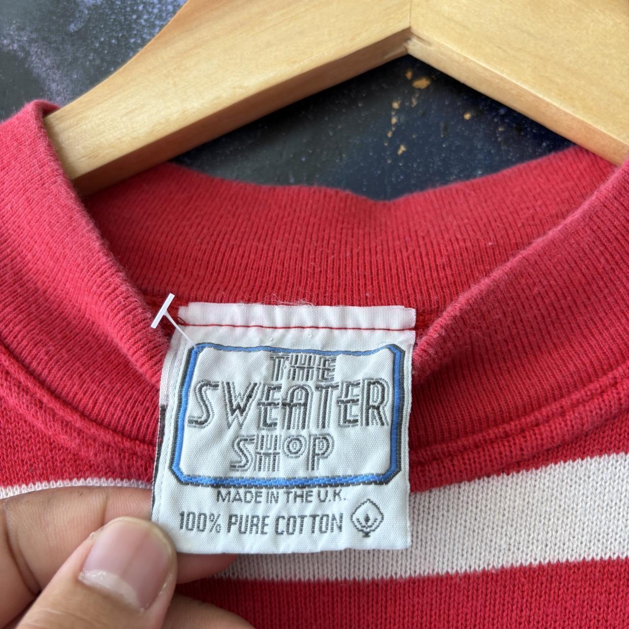 Vintage The Sweater Shop T shirt Mens Large Red White Striped Short Sleeve Jumper Tee Top 90s Y2K 00s