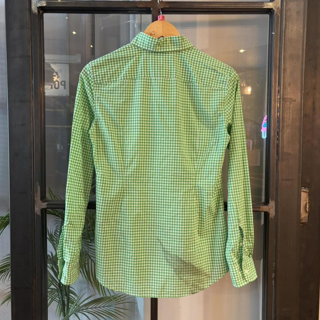 BR2804BD-F - Vintage Ralph Lauren green check pattern Longsleeve collared button up polo shirt top #Y2K #preppy #chiefkeef #smartcasual #oldmoney