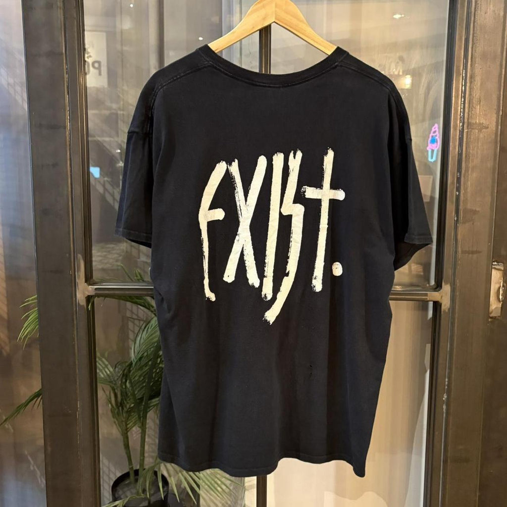 CP4703E-F - Vintage Retro Essential Black Exist Skateboards Graphic Print Top Tee T-shirt #skating #graphic #skater #essential #exist