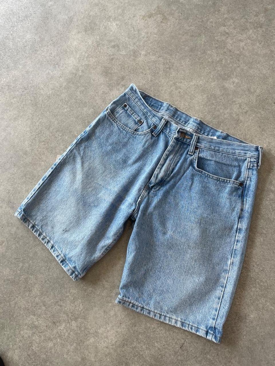 Wrangler Light Wash Blue Denim Jorts Shorts