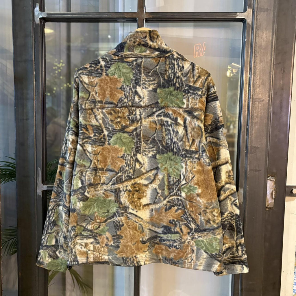 0125A26BR - Vintage Retro Essential Realtree Camouflage Khaki Green Brown Field Hunting graphic print Sweatshirt Full zip Fleece  #realtree #hunting #camo #utility