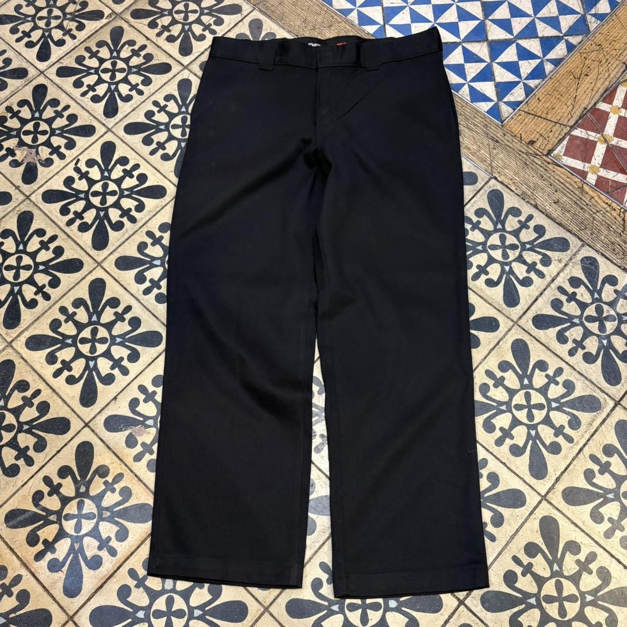 BR1011CT-F - Vintage retro essential Black Dickies Straight Leg Trousers pants casual workwear #skater #utility #workwear #straightleg #dickies