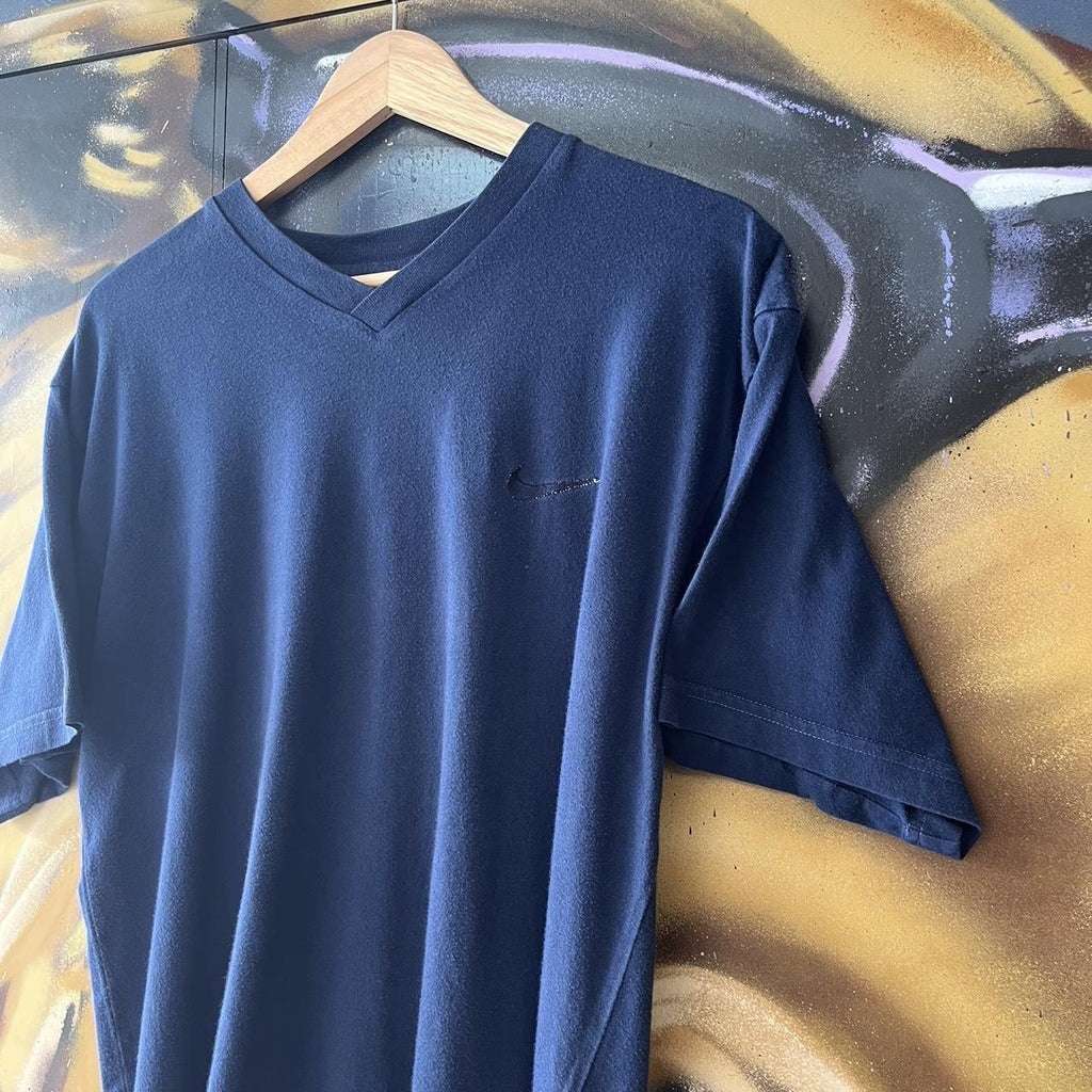 90s Nike Navy Swoosh Logo Tee
