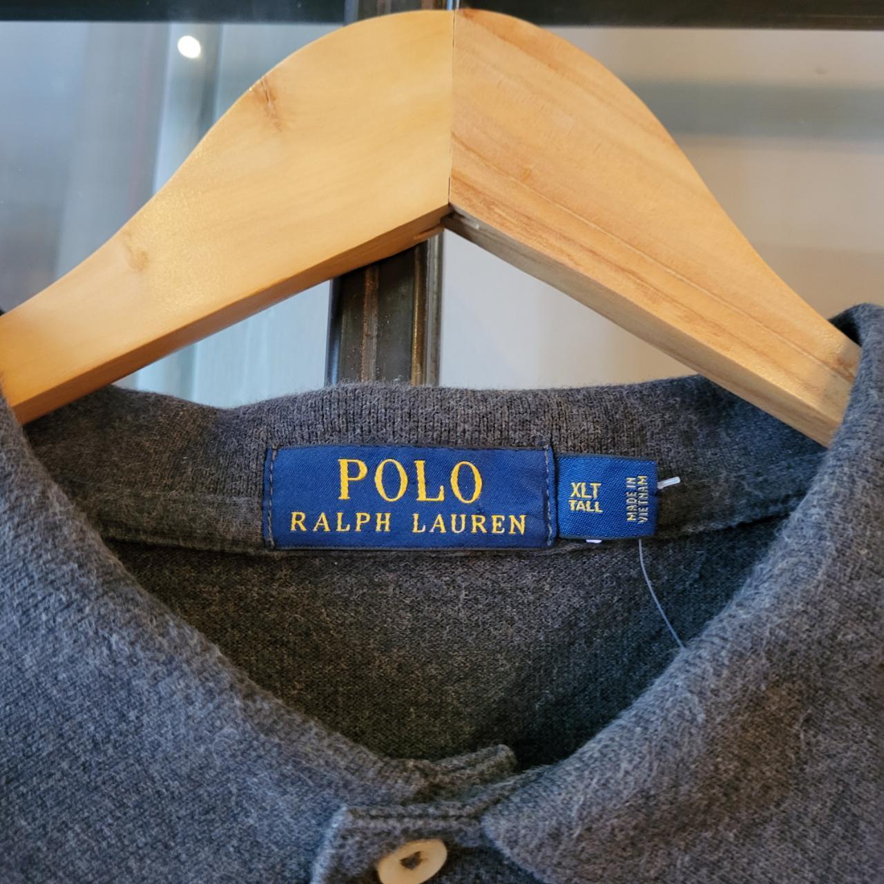 POL017 - Vintage Ralph Lauren Grey Polo Shirt Short Sleeve collared button up top #Y2K #preppy #chiefkeef