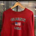 SWT650F - Vintage Retro Essential Ree Guess U.S.A Crewneck Jumper Sweatshirt with print logo #90s #sportswear #usa #y2k #guess
