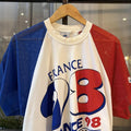 Vintage France 1998 World Cup T Shirt Tee Mens Large White Graphic Football Jersey Mesh Top Y2K 90s