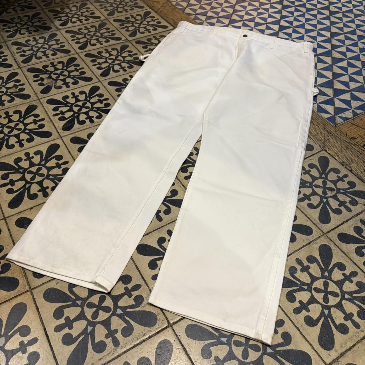 TRW503F1-P - Vintage retro essential White Dickies carpenter Trousers pants casual workwear #skater #utility #workwear #carpenter #dickies