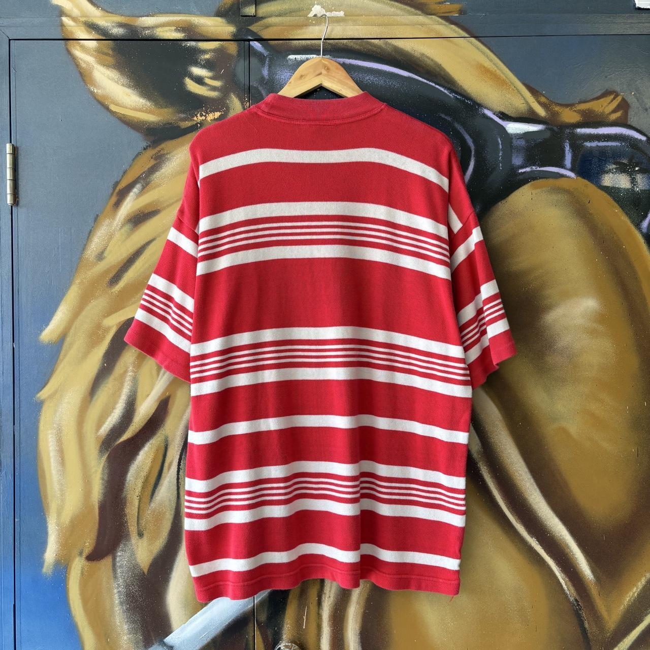 Vintage The Sweater Shop T shirt Mens Large Red White Striped Short Sleeve Jumper Tee Top 90s Y2K 00s