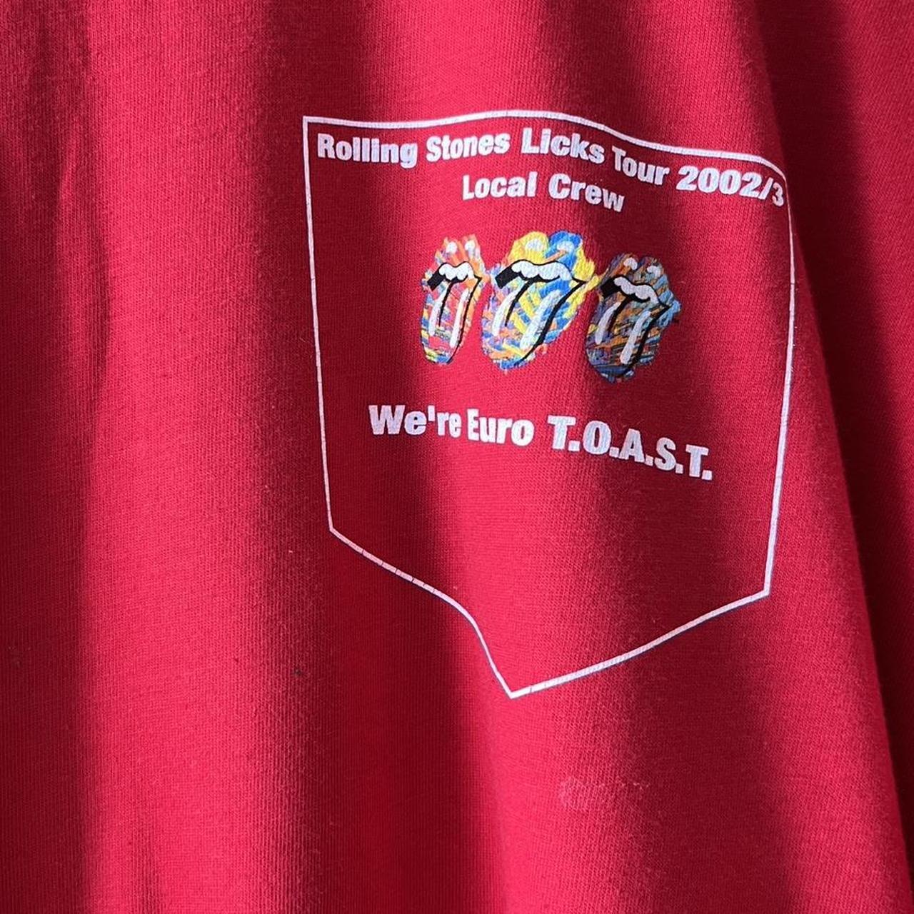 2002 Rolling Stones Licks Tour band music Local Crew  Tee