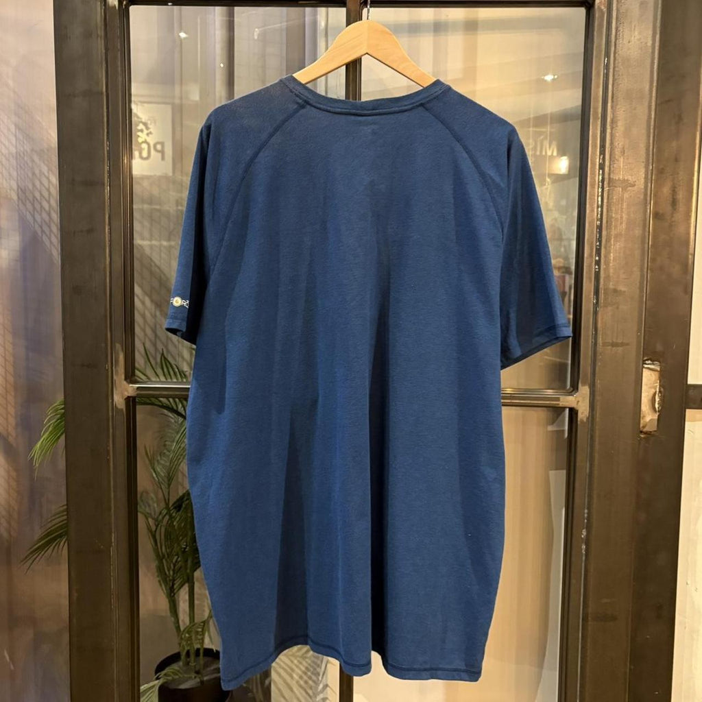 BR2306NJ-F - Vintage Retro Essential Blue Carhartt Pocket Top Tee T-shirt with embroidered patch logo #skater #workwear  #carhartt #y2k #pocket