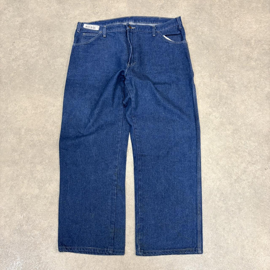 BR1912VP-U - Vintage retro essential  Dickies carpenter Blue Wash Denim Jeans Trousers pants #denim #dickies #carpenter #skater #jeans