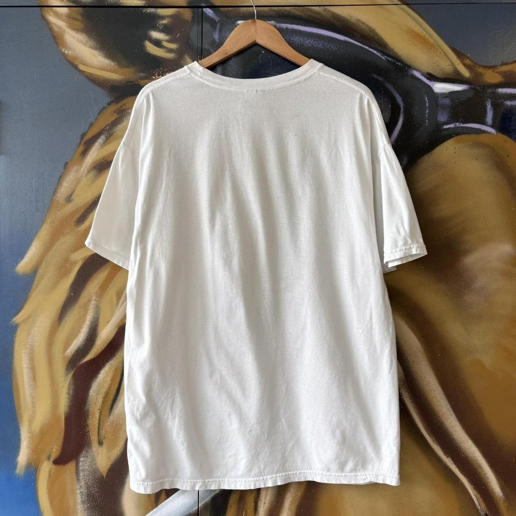 Vintage Mohawk T Shirt Tee Mens XL White Cartoon Graphic Print Promo Advertising 2006 Top 90s Y2K