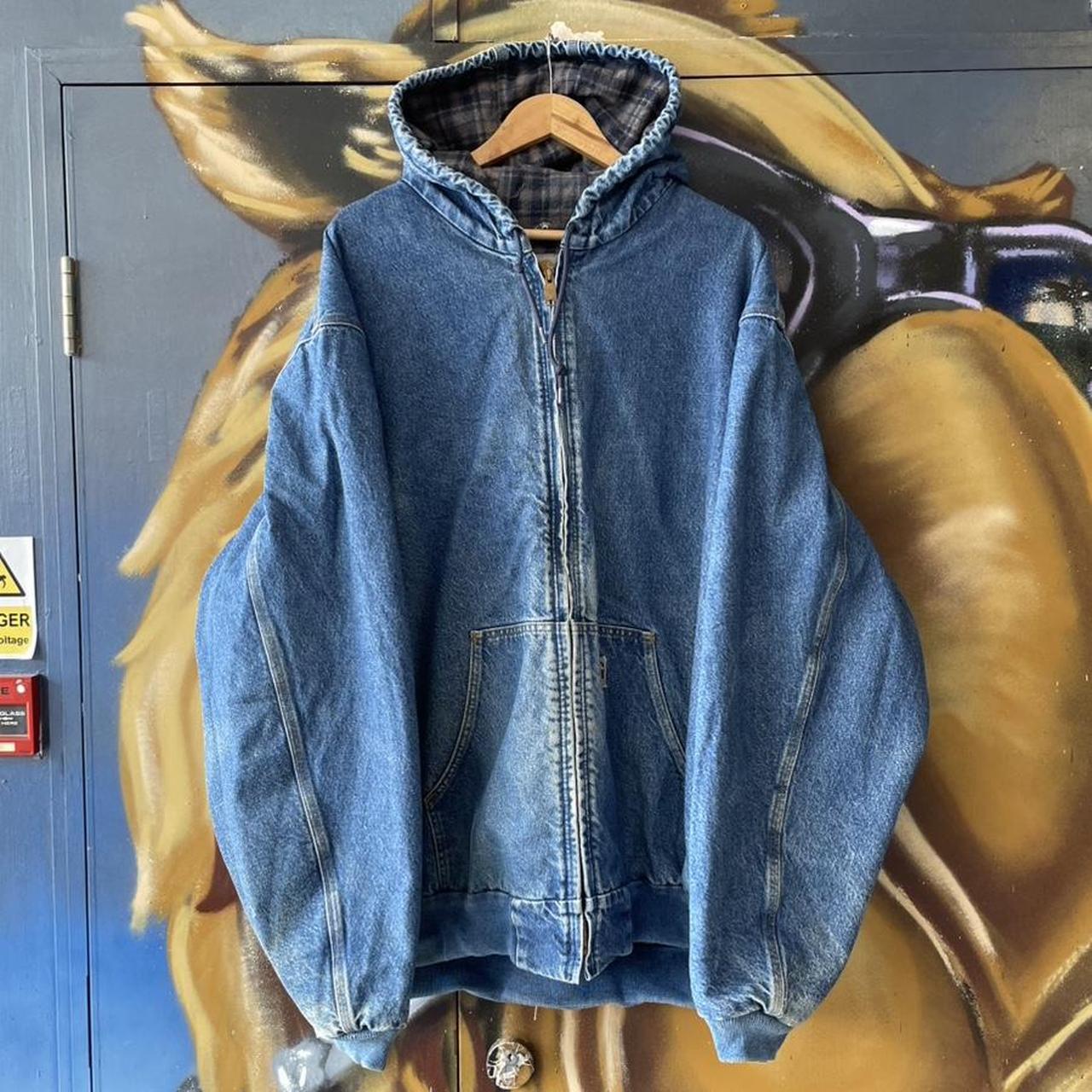Carhartt Denim Hooded Workwear Active Jacket J139 DST